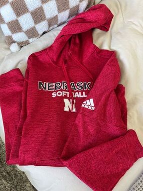 adidas Women's Red Nebraska Softball Hoodie